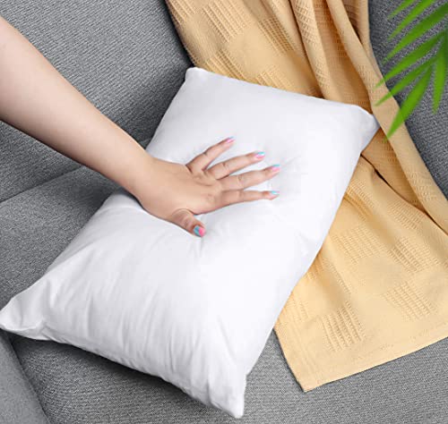 Utopia Bedding Relleno de Cojín 30 x 50 cm (4 Unidades) - Funda de Mezcla de Algodón - Fibra Virgen Siliconada - Almohadas de Sofá (Blanco)