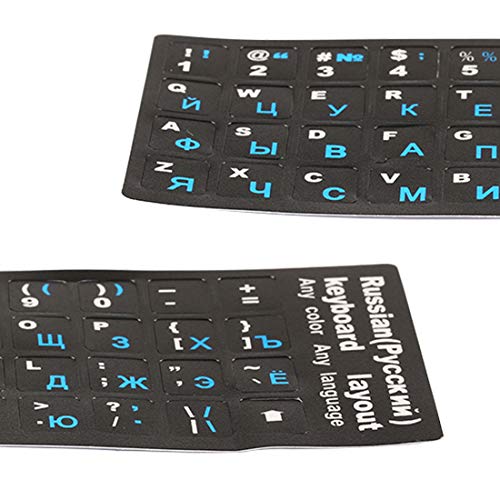 uu19ee Estándar Impermeable Ruso Idioma Pegatinas Teclado Diseño con Letras De Botón Alfabeto para Ordenador Teclado Película Protectora