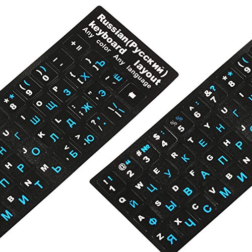 uu19ee Estándar Impermeable Ruso Idioma Pegatinas Teclado Diseño con Letras De Botón Alfabeto para Ordenador Teclado Película Protectora