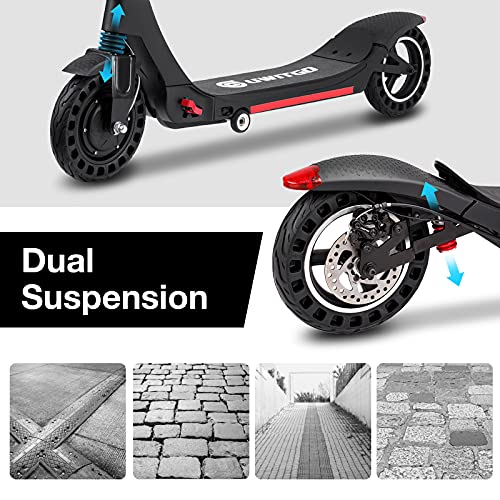 UWITGO Patinete Eléctrico Adulto de 350W hasta 25Km/h Scooter Electrico Plegable Neumáticos de 10 Pulgadas, Carga 150Kg, 3 Modos de Velocidad, Alcance de 30Km