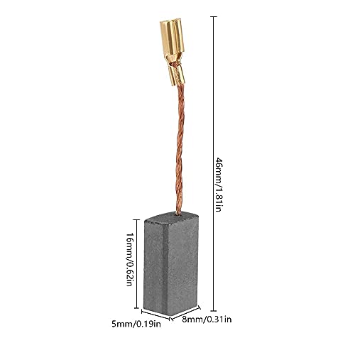 UYUYong 10PCS Cepillos de Carbono Motor Escobillas de Carbón para Herramienta Eléctrica Genérica Motor de Repuesto para Reparación de Herramientas Eléctricas Universales -16 * 8 * 5 * 46 mm