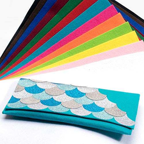 Vaessen Creative Hojas de Fieltro A5, Multicolor, 15x20 cm, 30 Unidades