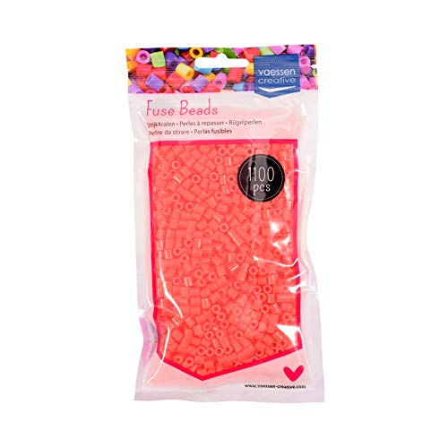 Vaessen Creative Perlas Fusibles, Plastic, Rosa (Vermillion), 5mm