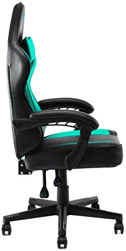 VALK Eyra - Silla Gaming, Silla Gamer Ancha, Reclinable 135º, Acolchado Alta Densidad, Reposabrazos Fijos, Silla Escritorio Silla Oficina (Verde Menta)