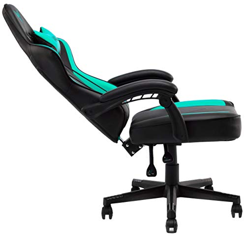 VALK Eyra - Silla Gaming, Silla Gamer Ancha, Reclinable 135º, Acolchado Alta Densidad, Reposabrazos Fijos, Silla Escritorio Silla Oficina (Verde Menta)