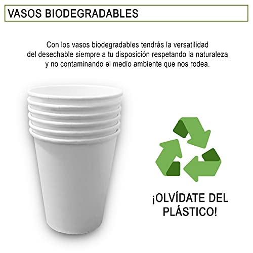 Vasos desechables cafe con leche 120ml y 200ml, vasos desechables cafe con leche 200ml, vasos desechables bebidas frias y calientes desechables, vasos agua biodegradables (200ml, 50und)