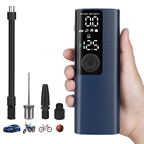 Vastar Inflador Ruedas Coche, Compresor Aire Coche 2000mAH, Compresor Aire Portatil, Utilizado para Neumáticos de Bicicleta, Motocicletas, Pelotas