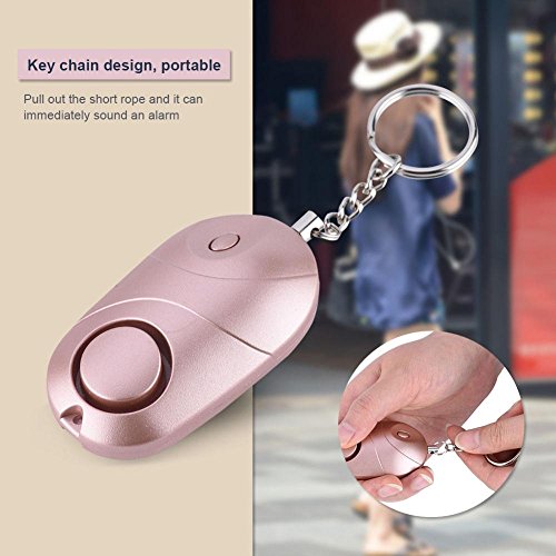 Vbestlife Alarma Personal de Emergencia Autodefensa Alarma Llavero con LED Luz 130dB para Seguridad para Niños/Mujeres/Ancianos Rosa