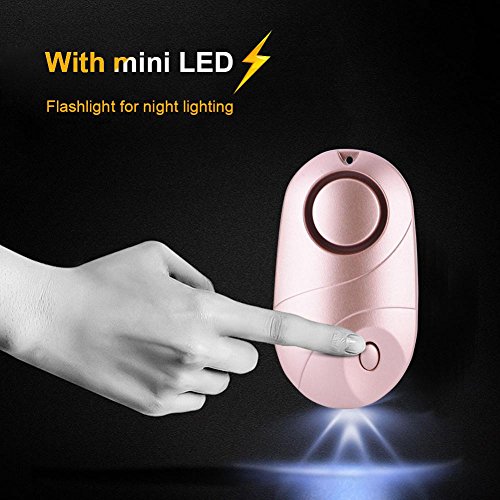 Vbestlife Alarma Personal de Emergencia Autodefensa Alarma Llavero con LED Luz 130dB para Seguridad para Niños/Mujeres/Ancianos Rosa