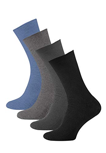 VCA pack de 8 Calcetines lisos sin goma o elástico algodón para hombre. Calcetines diabéticos. 43/46