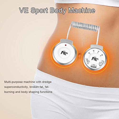 VE Sport Body Machine Masajeador reductor de la quema de grasa Masajeador de belleza eléctrico Equipo de liposucción de belleza con 2 almohadillas para quemar grasa para el vientre Brazo Cintura de la