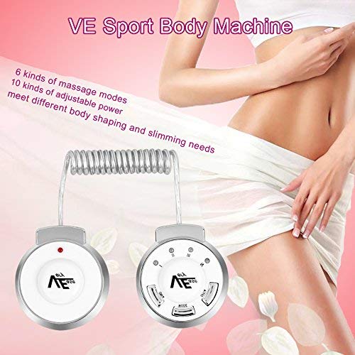 VE Sport Body Machine Masajeador reductor de la quema de grasa Masajeador de belleza eléctrico Equipo de liposucción de belleza con 2 almohadillas para quemar grasa para el vientre Brazo Cintura de la