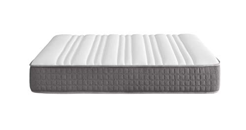 Veggie Mattress Bliss Colchón, Espuma, Blanco, Gris Claro, 150x190cm