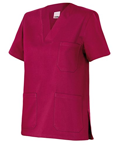 Velilla 589/C67/T4 Camisola pijama de manga corta con escote en pico, Burdeos, 4