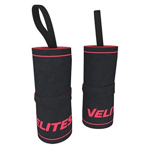 Velites Muñequeras Profesionales bicapa para Crossfit, Gimnasio o Halterofilia Core (Rojo)