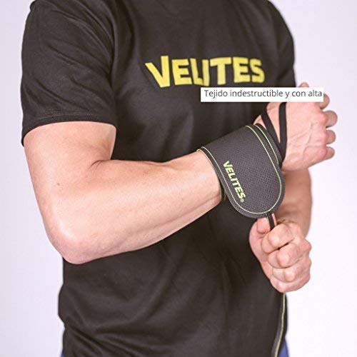 Velites Muñequeras Profesionales bicapa para Crossfit, Gimnasio o Halterofilia Core (Verde)