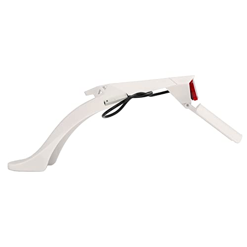 Veloraa Kit de Guardabarros Trasero para Scooter Eléctrico, Juego de Luces Traseras de Guardabarros Trasero Engrosado Extraíble con Soporte para Placa de Matrícula para Scooter Eléctrico PRO2(Blanco)