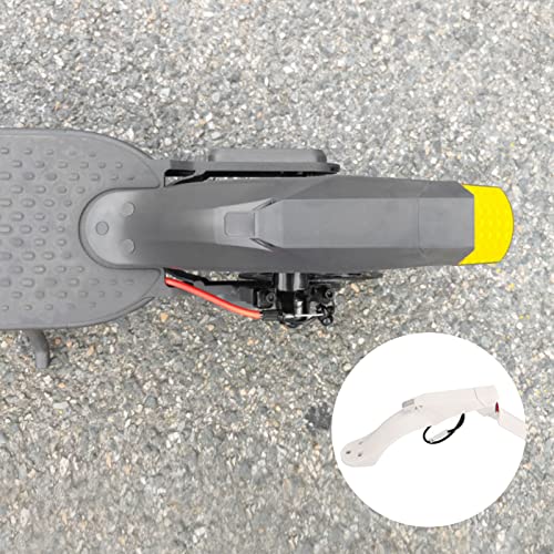 Veloraa Kit de Guardabarros Trasero para Scooter Eléctrico, Juego de Luces Traseras de Guardabarros Trasero Engrosado Extraíble con Soporte para Placa de Matrícula para Scooter Eléctrico PRO2(Blanco)