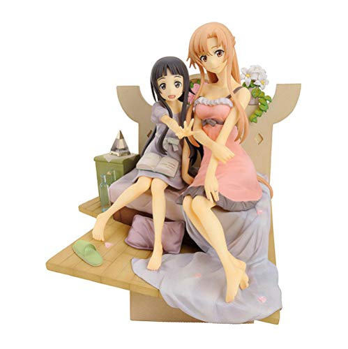 VENDISART Anime Sword Art Online Asuna y Yui Vignette PVC Figura de acción Anime Figura ollectible Modelo de Juguete 20.5cm