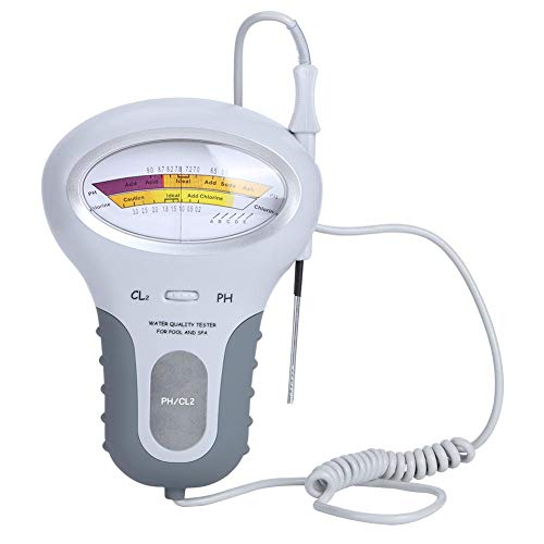 Venta Loca Medidor de pH Medidor de Calidad del Agua, Detector de medidor de Agua de Piscina portátil Medidor de Monitor de Prueba de Calidad de Agua de Cloro PH