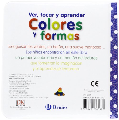 Ver, tocar y aprender. Colores y formas (Castellano - A PARTIR DE 0 AÑOS - LIBROS CON TEXTURAS - Ver, tocar y aprender)