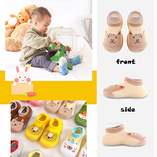 VEROP Babyfeet Adorable Animals Non Slip Baby Shoe Socks for Toddler Girls Boys Slipper 0-36 Months (6 Months,I)