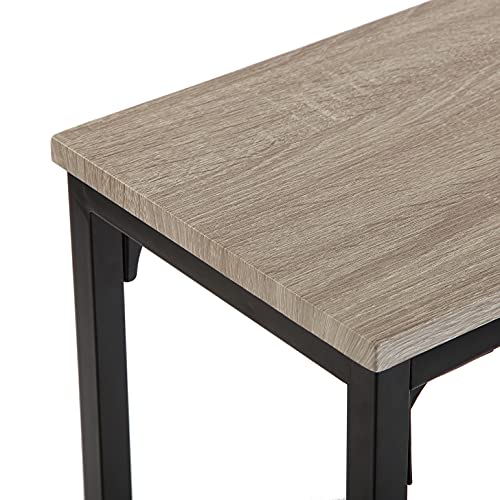 Versa Doncaster Mueble Recibidor Estrecho para la Entrada o el Pasillo, Mesa Consola, Set de 2, Medidas (Al x L x An) 80 x 25 x 95 cm, Madera y Metal, Color Negro