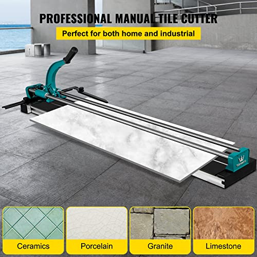 VEVOR Cortador de Azulejos Manual 1200mm, Cortador de Cerámica Profesional con Guía Láser Ajustable de Alta Precisión, Máquina de Corte de Azulejos para Cortar Materiales de Piedra