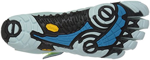 Vibram FiveFingers V-Train, Zapatillas Deportivas para Interior Mujer, Blanco (Pale Blue/Safety Yellow), 38 EU