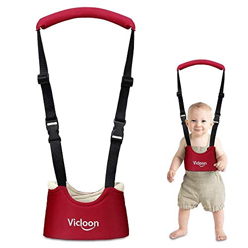 Vicloon Andador Arnés Tirantes Con Correa de Bebé Arnés de Seguridad Bebé Walking Rings Para Aprender A Andar Doble Función Doble Protección