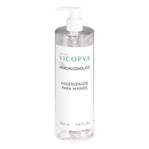 VICORVA GEL HIDROALCOHÓLICO | Limpieza en profundidad de gérmenes y bacterias | Tacto seco tras Rápida absorción | Textura gel | Sin residuo | Tamaño Económico ahorro | 500ml