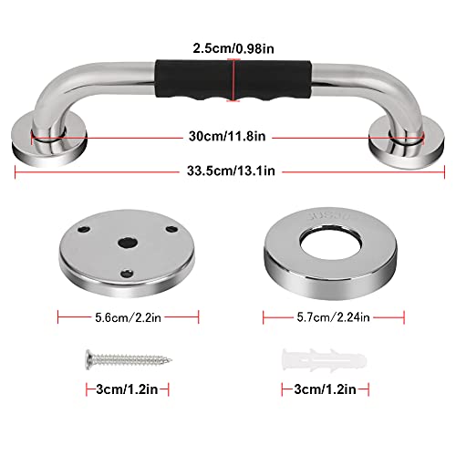 Victop Antideslizante Barra de Agarre Baño Asa de Seguridad Barra Agarre para Ducha de Acero Inoxidable Mango de Agarre para Niños, Discapacitado, Lesionado, Embarazo Personas Mayores,2 Pieza, 30cm