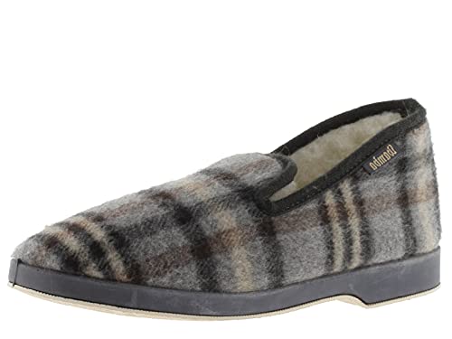 victoria Alpargata WAMBA Confortable Zapatilla DE CASA Lana Cuadros F/Lana 202061-MEN para Hombre Gris 42