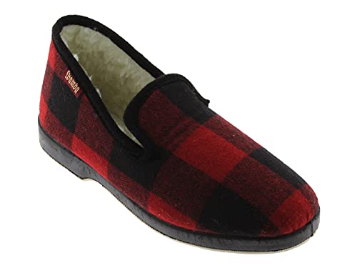 victoria Alpargata WAMBA Confortable Zapatilla DE CASA Textil PAÑO Cuadros 2020103-WOMEN para Mujer Rojo 40