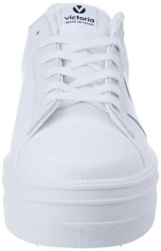 Victoria Barcelona Deportivo Lona, Zapatillas Mujer, Blanco, 36 EU