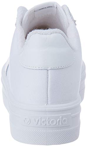 Victoria Barcelona Deportivo Lona, Zapatillas Mujer, Blanco, 36 EU