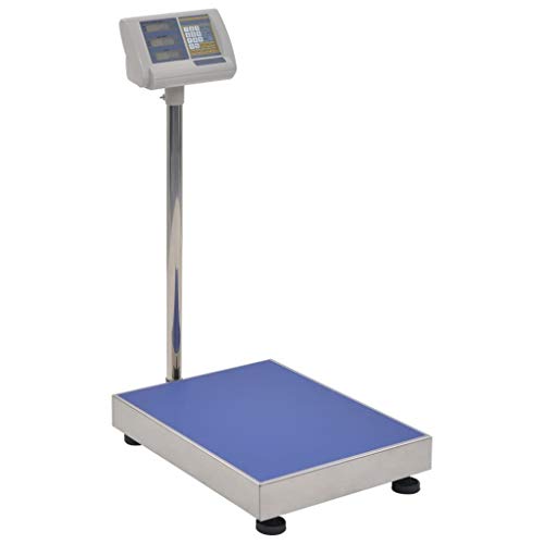 vidaXL Báscula de Plataforma Digital 300kg con Batería Recargable Peso Escala