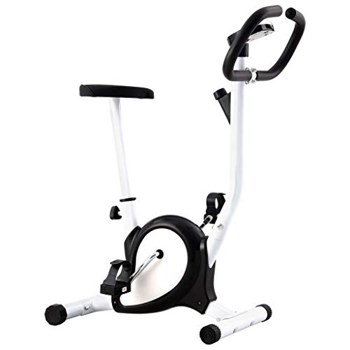 vidaXL Bicicleta Estática con Resistencia de Cinta Casa Gimnasio Fitness Entrenamiento Deporte Ejercicio Cardio Actividades Musculación Máquina Negra