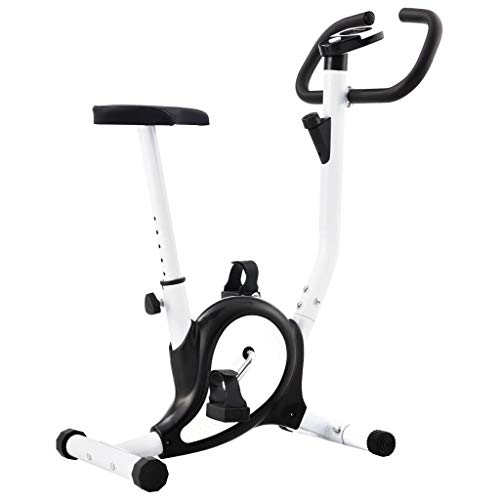 vidaXL Bicicleta Estática con Resistencia de Cinta Casa Gimnasio Fitness Entrenamiento Deporte Ejercicio Cardio Actividades Musculación Máquina Negra