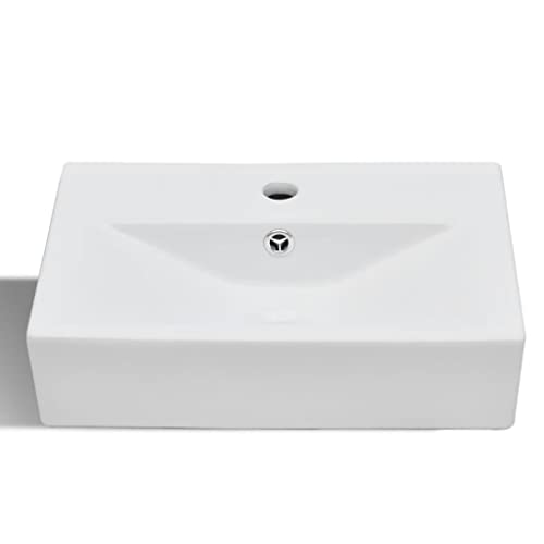 vidaXL Lavabo Rectangular con Agujero Desagüe Cerámica Negro Brillo Lavamanos