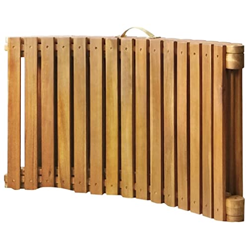 vidaXL Madera Maciza de Acacia Tumbona de Jardín Hamaca Tomar Sol Piscina Diván Patio Terraza Asientos de Exterior Marrón