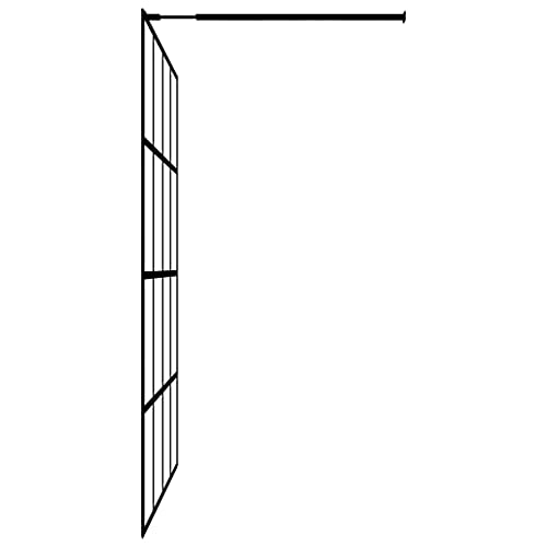 vidaXL Mampara Ducha Accesible Puerta Cubículo Cabina Cierre Baños Bañeras Separadores Partición Seguridad de Vidrio Templado 118x190 cm