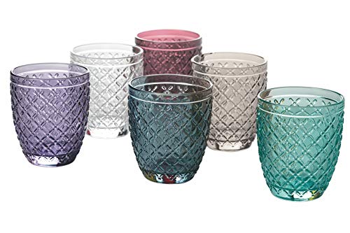 Villa d’Este Home Tivoli 5907721 Castle-Juego de 6 Vasos de Agua de 350 ml de Cristal, Vidrio