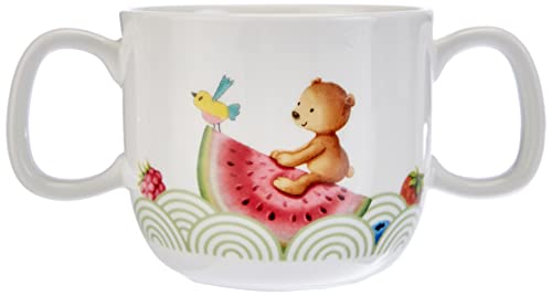 Villeroy & Boch Hungry as a Bear Taza infantil con 2 asas, 180 ml, Porcelana Premium, Blanco/Multicolor