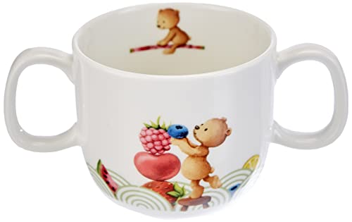 Villeroy & Boch Hungry as a Bear Taza infantil con 2 asas, 180 ml, Porcelana Premium, Blanco/Multicolor