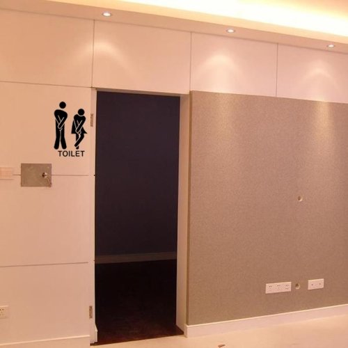 Vinilo Mural 20 x 30 cm Home Decor-Small Toilet Removable Wall Stickers Sign