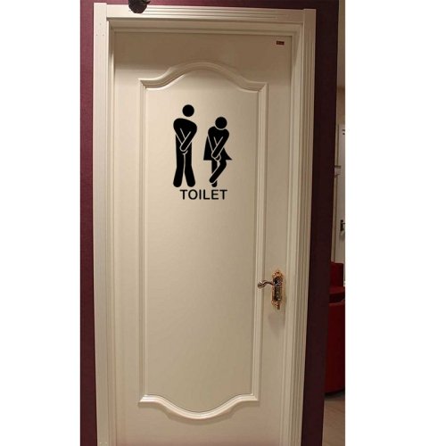 Vinilo Mural 20 x 30 cm Home Decor-Small Toilet Removable Wall Stickers Sign