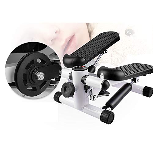 Vinteky Máquina de Step Stepper con Cintas de Entrenamiento para Profundidad Musculatura, Negro + Blanco