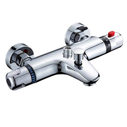 Vinteky Válvula Termostática de Baño, Grifo Termostático de Ducha 1/2'' + Adaptador de 3/4''