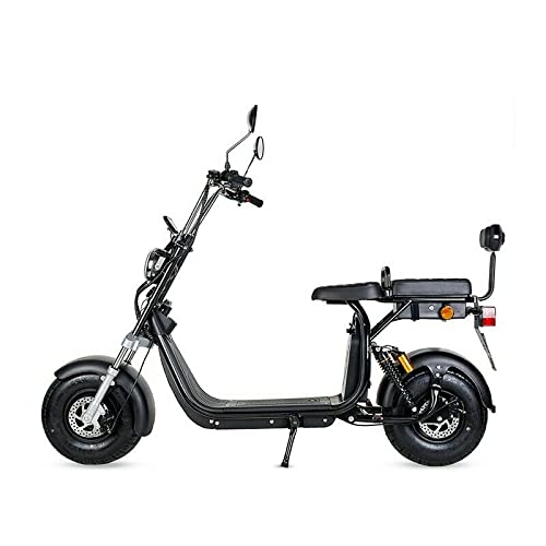 VIRTUE Moto eléctrica Matriculable Scooter de 1500w batería de 60v 20Ah Caigiees Chopper City Coco matricula Color Negro